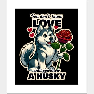 Husky Valentine's day Posters and Art